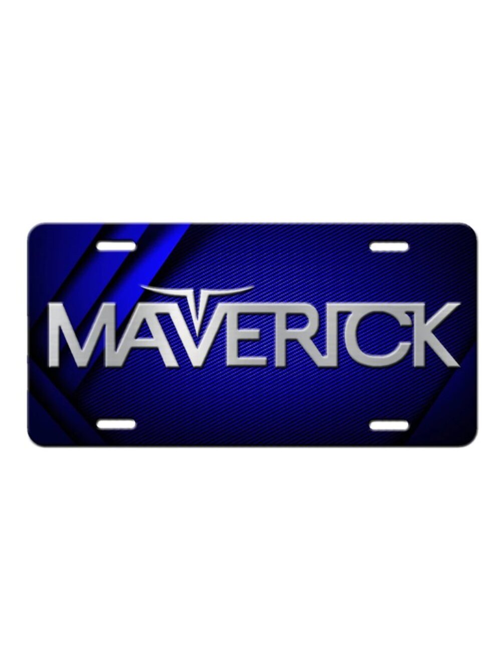 FORD Maverick Aluminum Vanity Novelty license plate Tag New Silver Blue